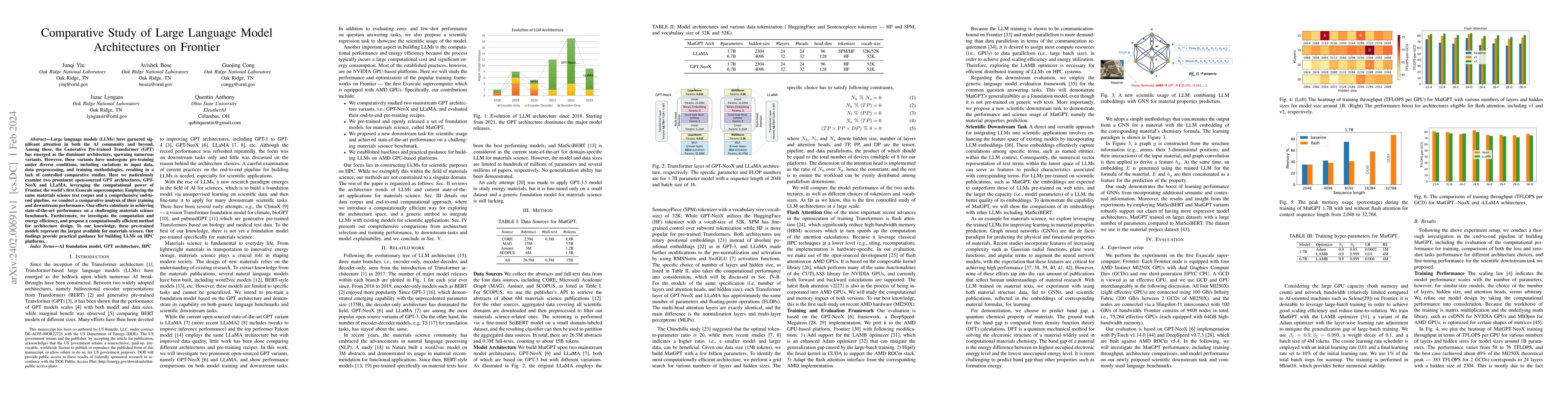 Thumbnail for Comparative Study of Large Language Model Architectures on Frontier