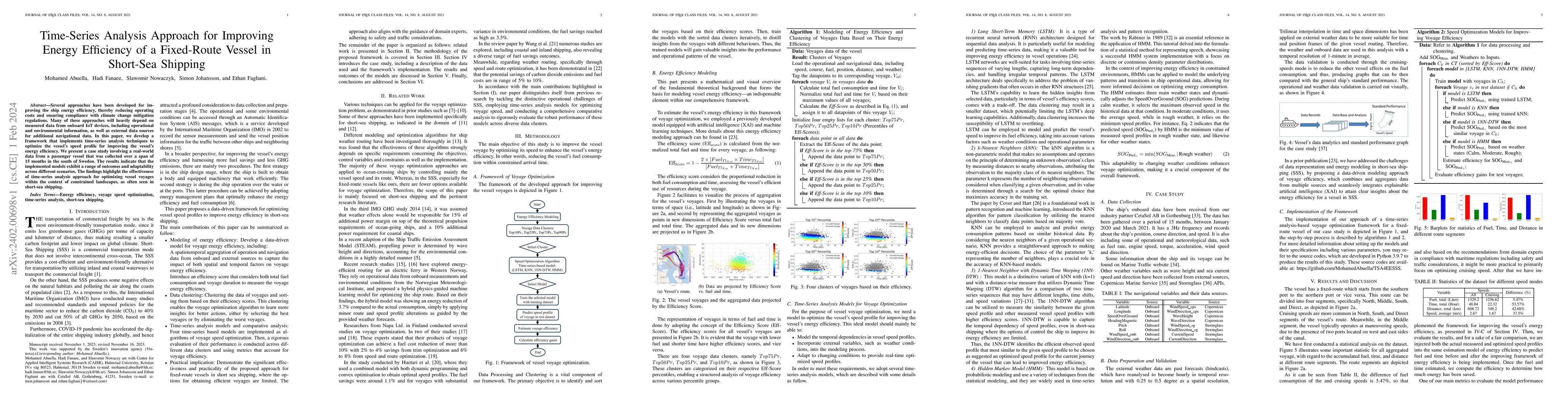 Thumbnail for Time-Series Analysis Approach for Improving Energy Efficiency of a
  Fixed-Route Vessel in Short-Sea Shipping