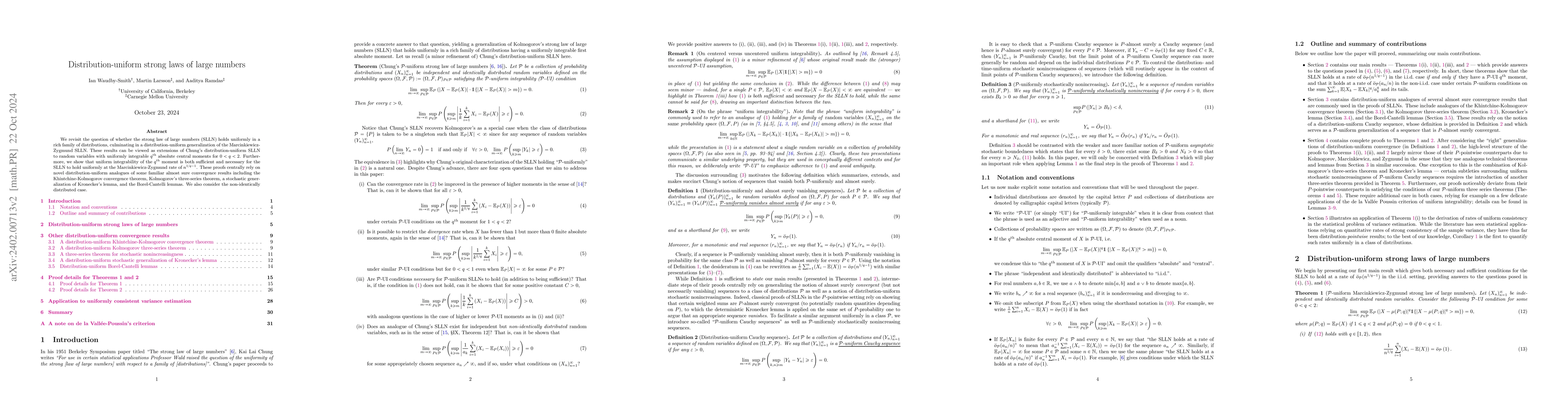 Thumbnail for Distribution-uniform strong laws of large numbers
