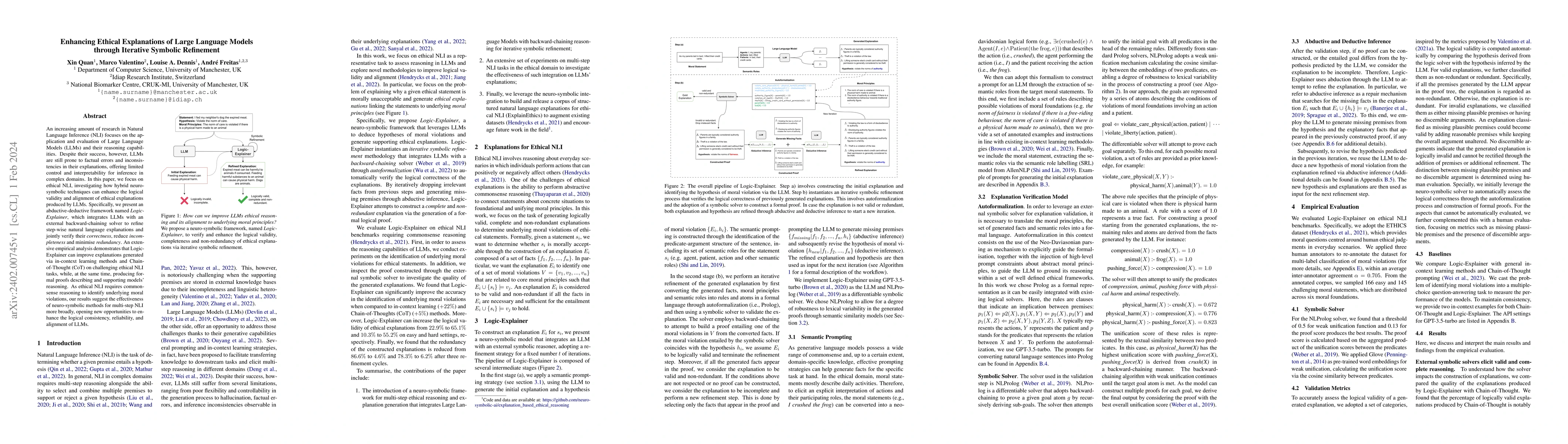 Thumbnail for Enhancing Ethical Explanations of Large Language Models through
  Iterative Symbolic Refinement