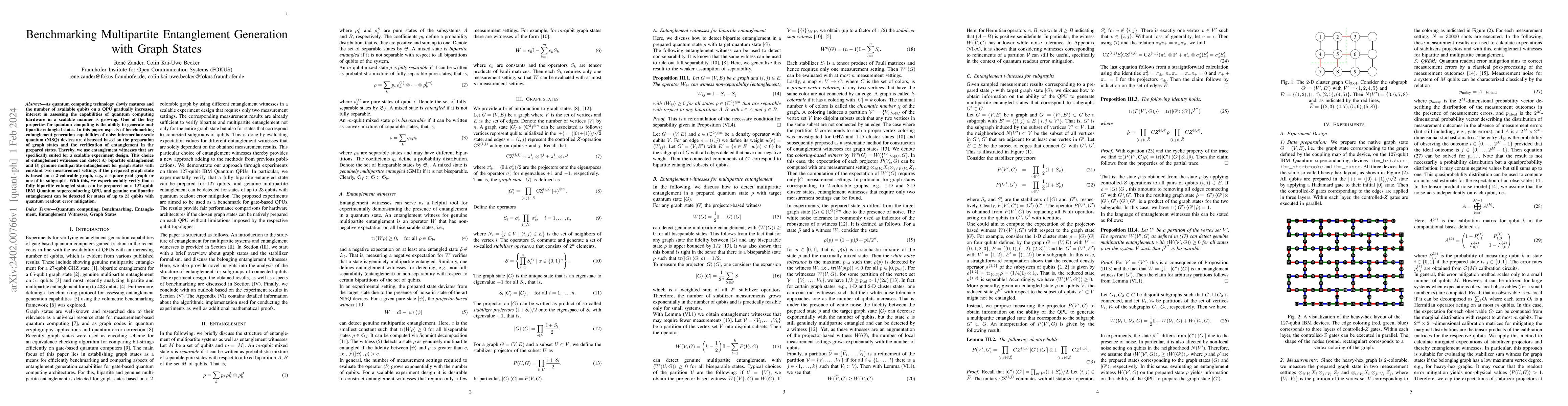 Thumbnail for Benchmarking Multipartite Entanglement Generation with Graph States