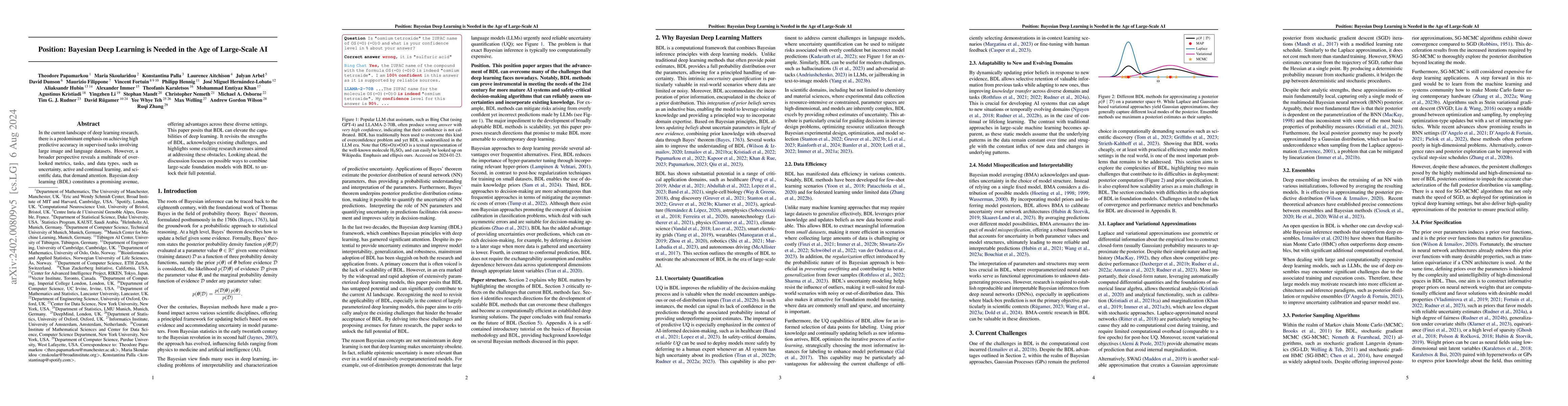Thumbnail for Position: Bayesian Deep Learning is Needed in the Age of Large-Scale AI