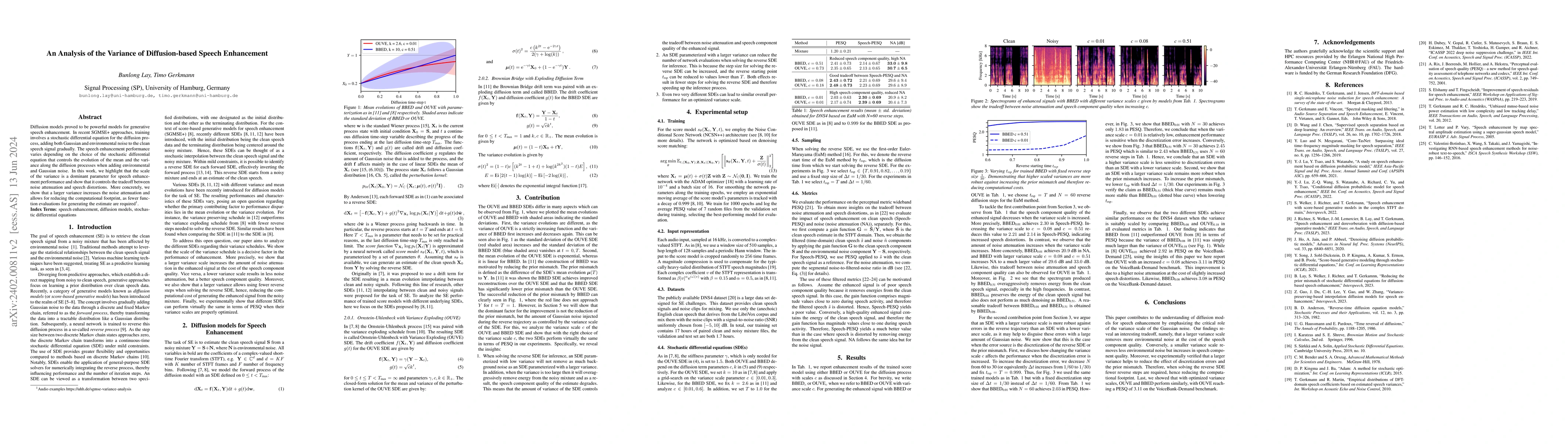 Thumbnail for An Analysis of the Variance of Diffusion-based Speech Enhancement