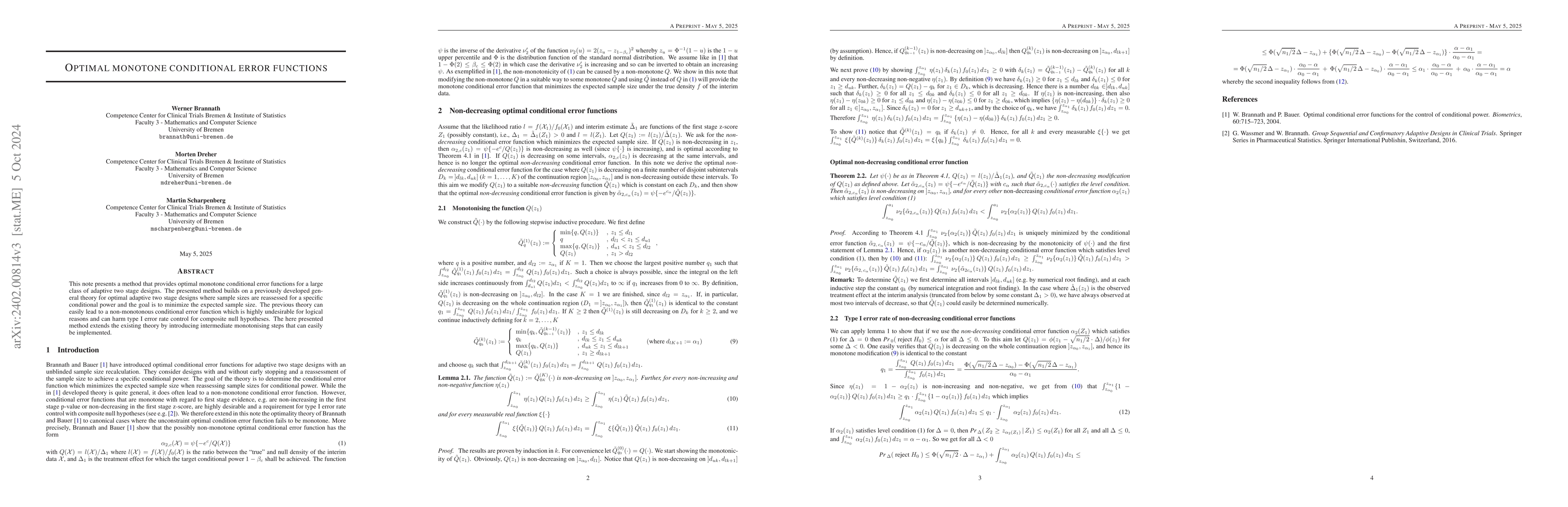 Thumbnail for Optimal monotone conditional error functions