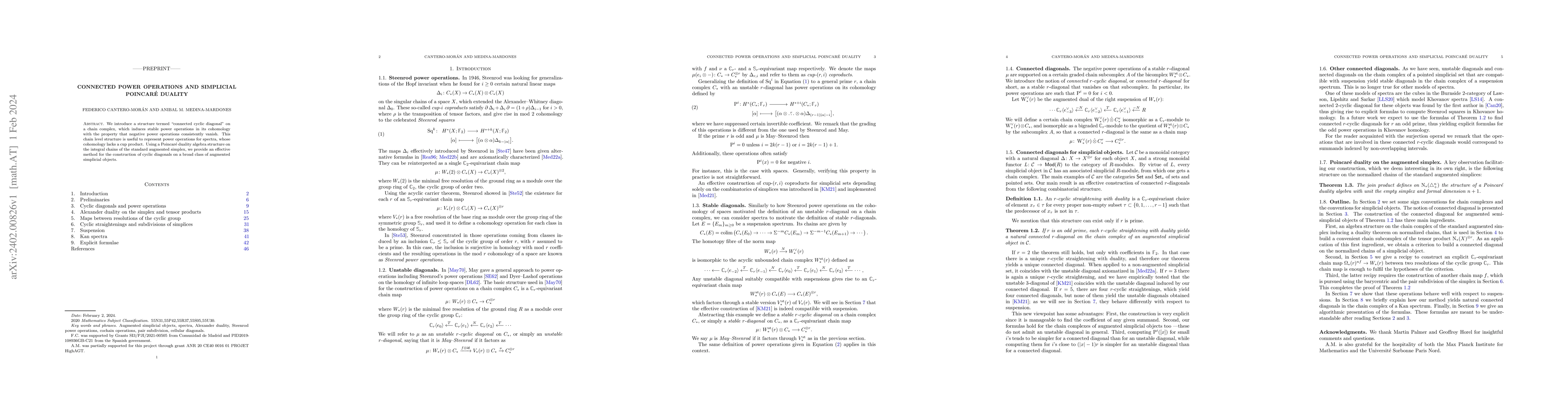 Thumbnail for Connected power operations and simplicial Poincar\'e duality