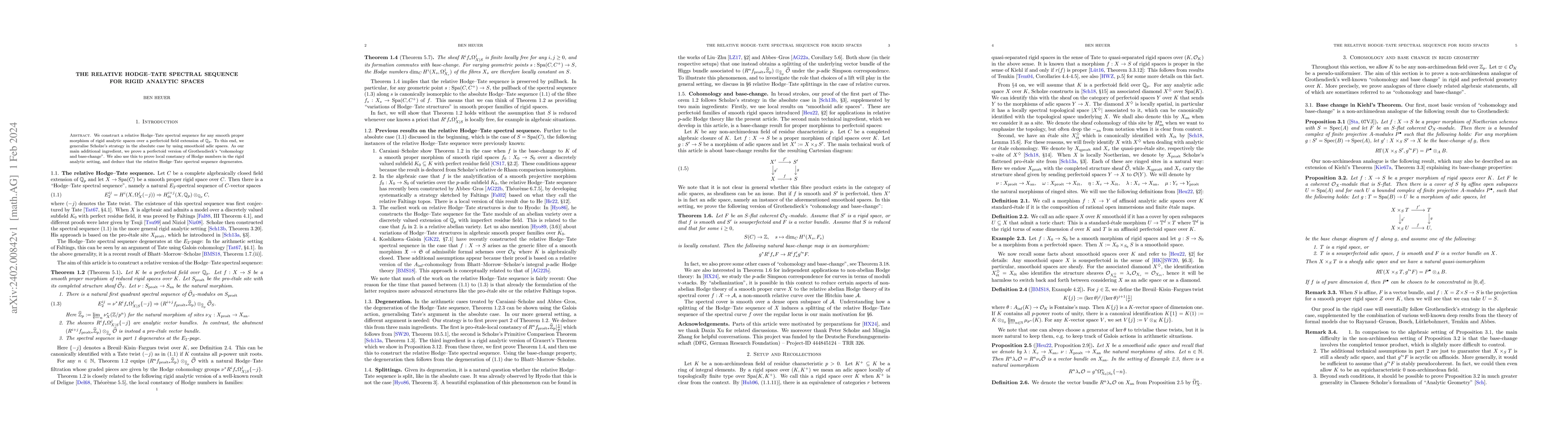 Thumbnail for The relative Hodge-Tate spectral sequence for rigid analytic spaces