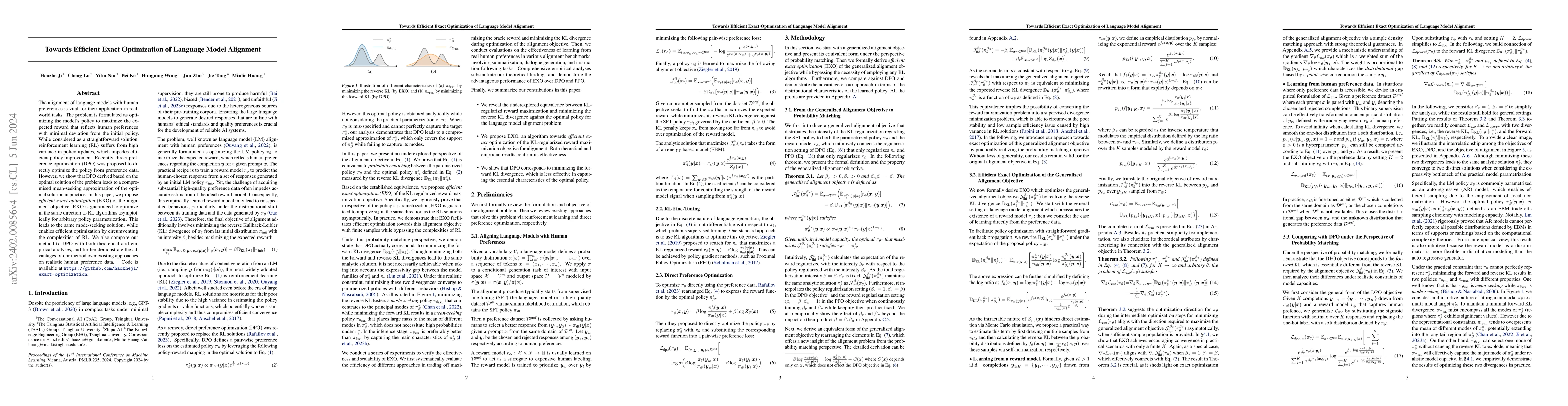Thumbnail for Towards Efficient Exact Optimization of Language Model Alignment