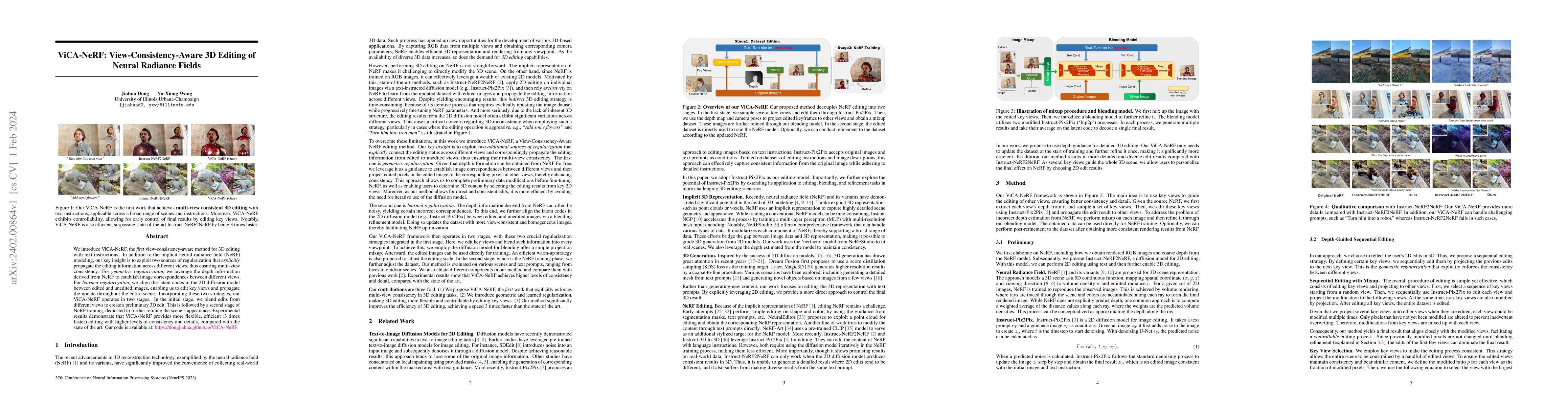 Thumbnail for ViCA-NeRF: View-Consistency-Aware 3D Editing of Neural Radiance Fields