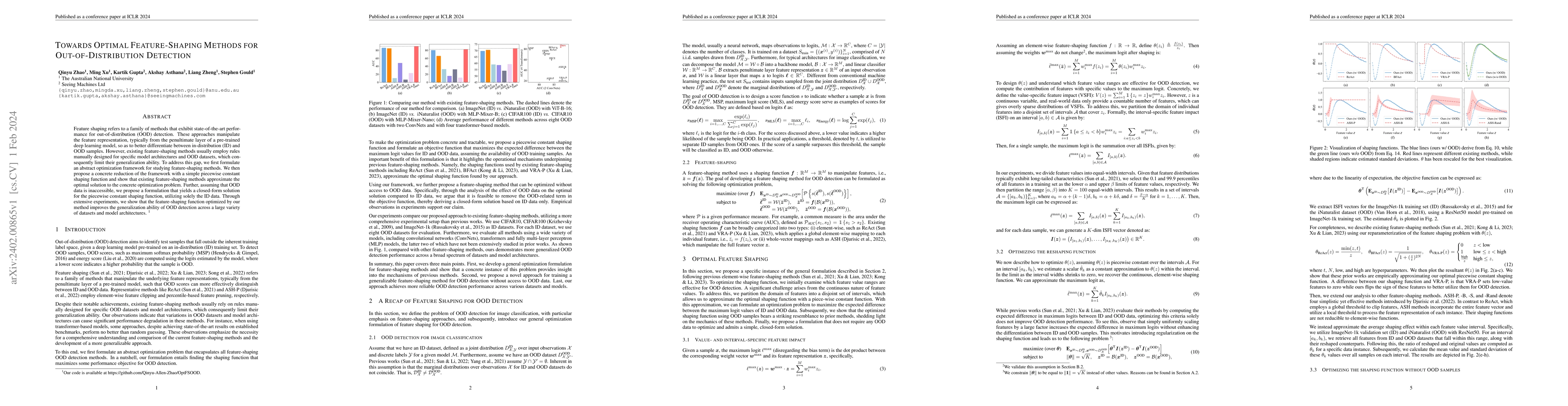 Thumbnail for Towards Optimal Feature-Shaping Methods for Out-of-Distribution
  Detection