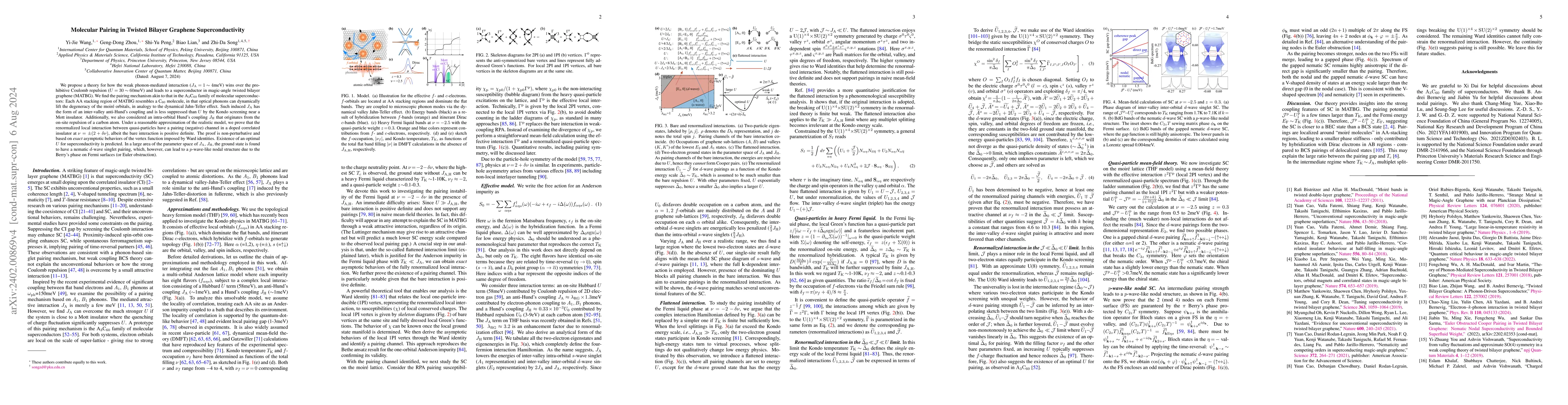 Thumbnail for Molecular Pairing in Twisted Bilayer Graphene Superconductivity
