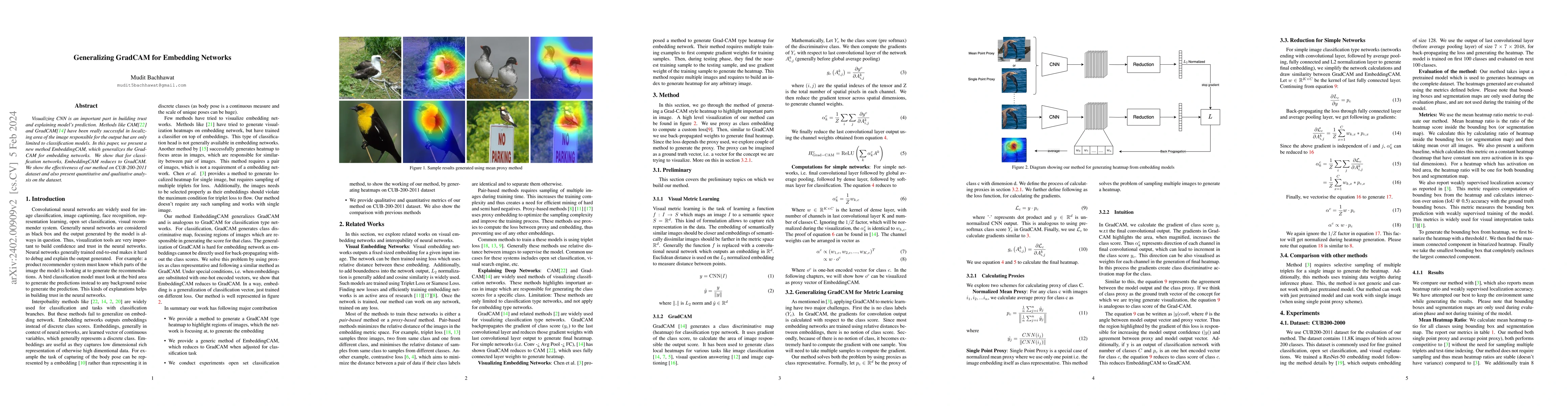 Thumbnail for Generalizing GradCAM for Embedding Networks