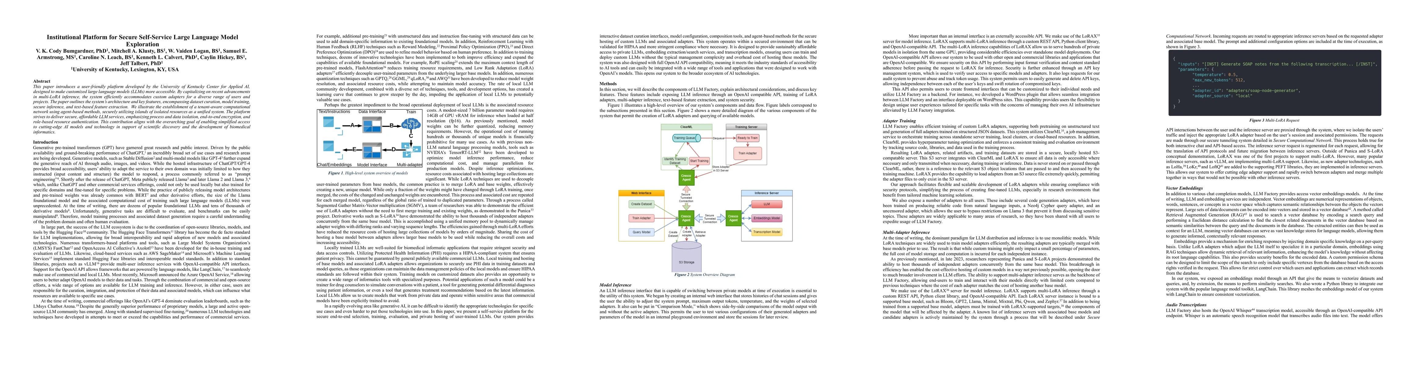 Thumbnail for Institutional Platform for Secure Self-Service Large Language Model
  Exploration
