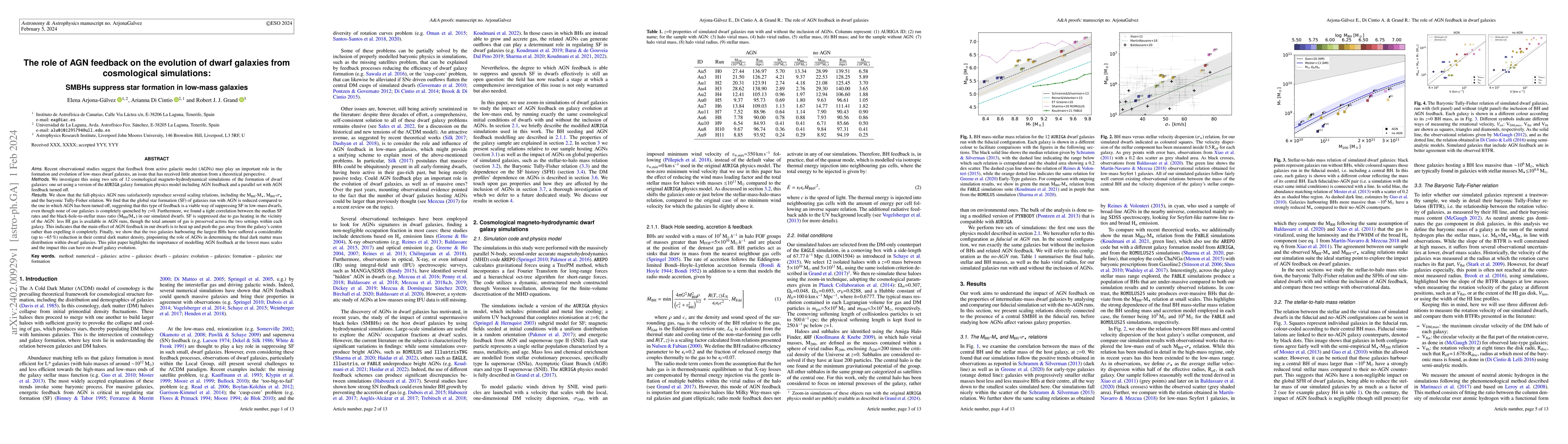 Thumbnail for The role of AGN feedback on the evolution of dwarf galaxies from
  cosmological simulations: SMBHs suppress star formation in low-mass galaxies