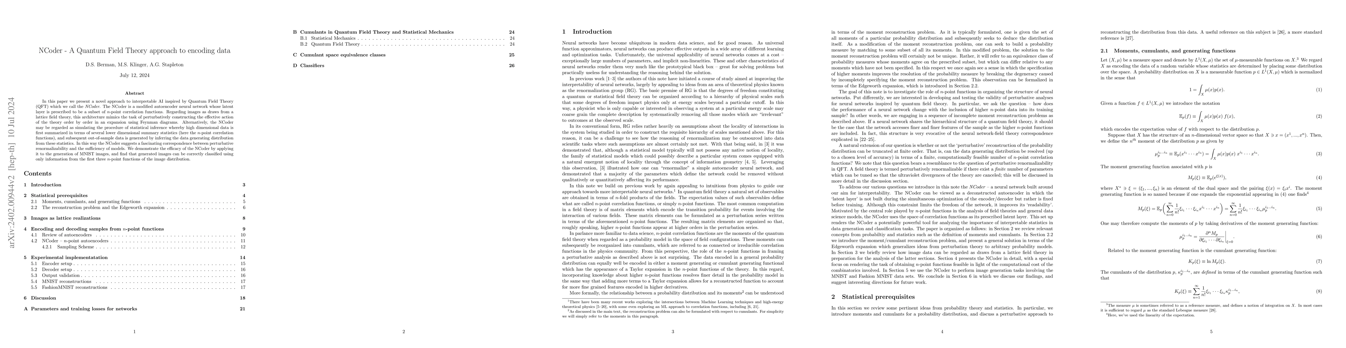 Thumbnail for NCoder -- A Quantum Field Theory approach to encoding data