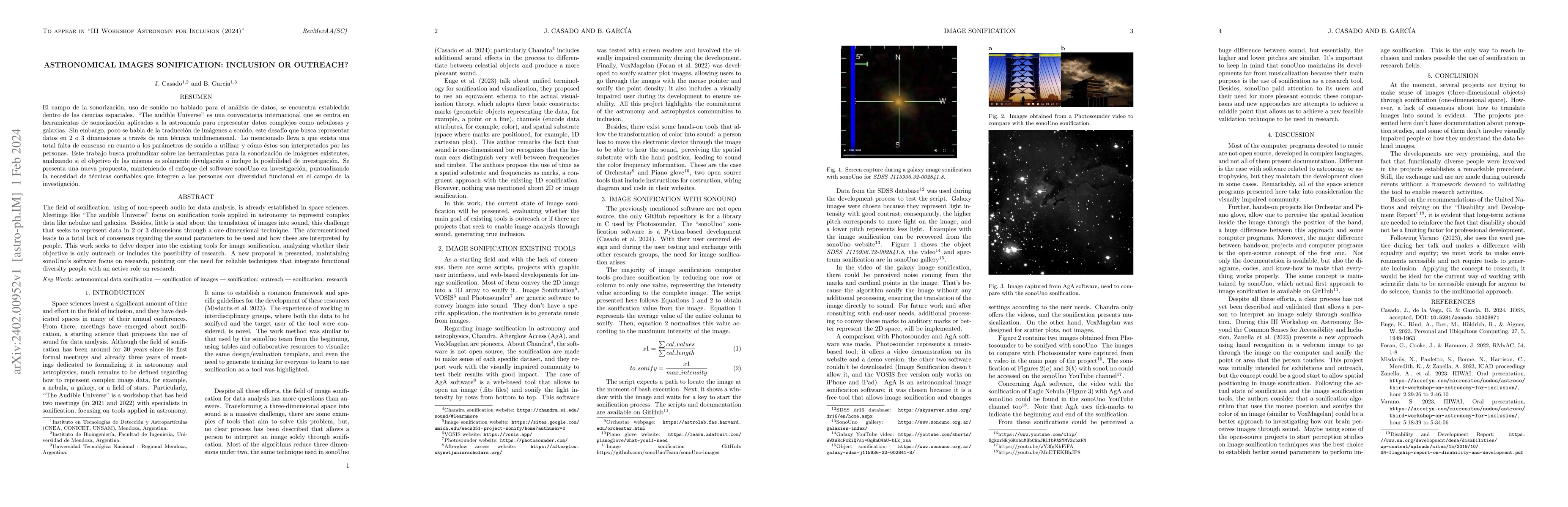 Thumbnail for Astronomical images sonification: inclusion or outreach?