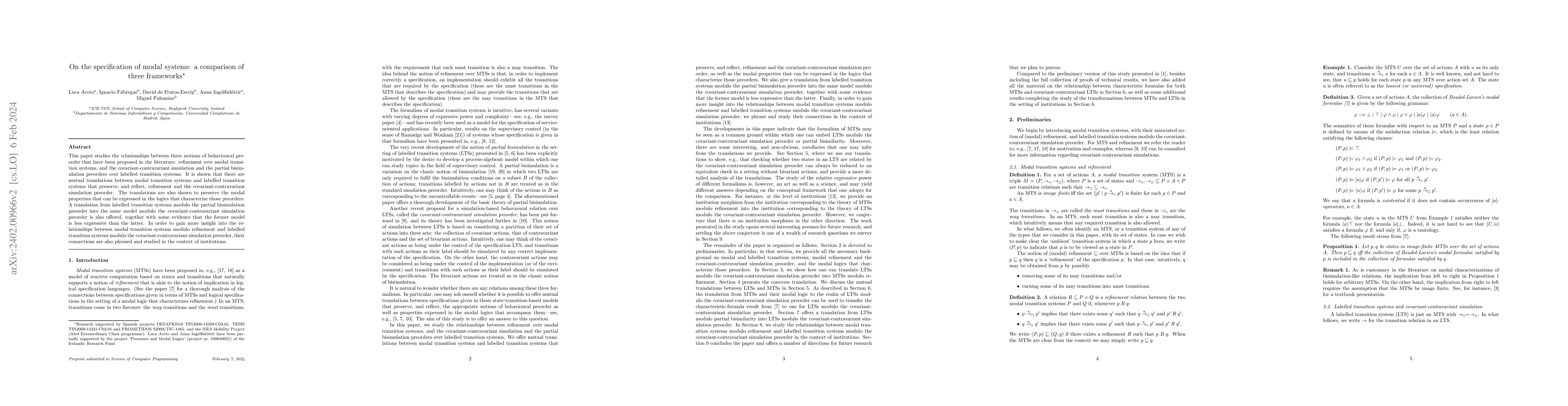 Thumbnail for On the specification of modal systems: A comparison of three frameworks