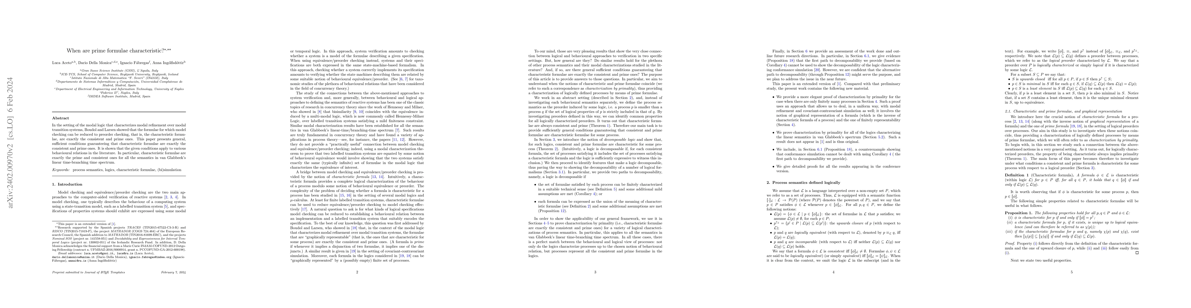 Thumbnail for When Are Prime Formulae Characteristic?