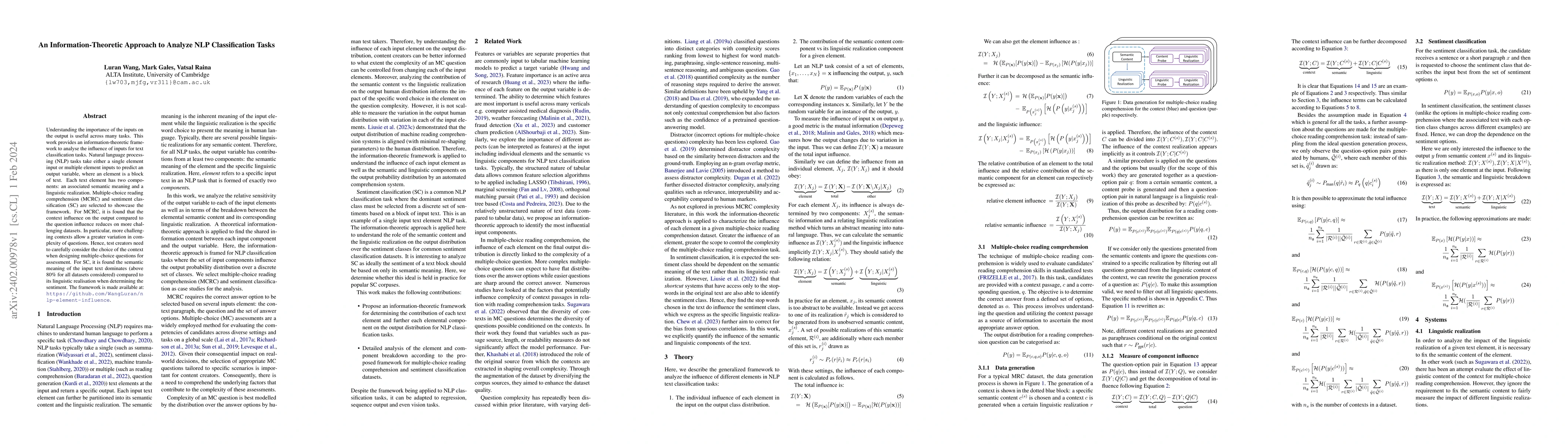 Thumbnail for An Information-Theoretic Approach to Analyze NLP Classification Tasks