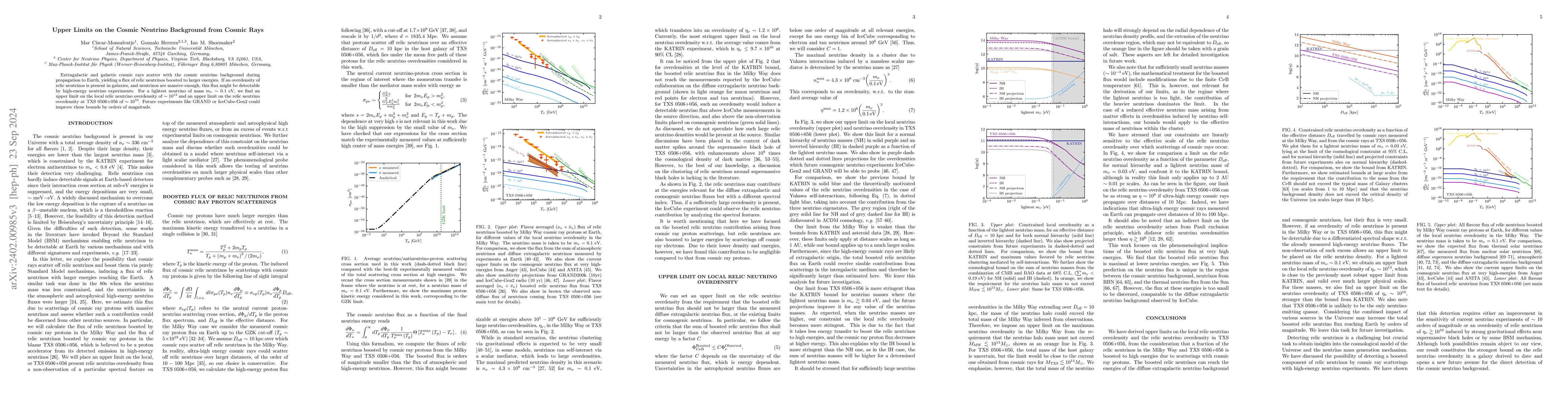 Thumbnail for Upper Limits on the Cosmic Neutrino Background from Cosmic Rays