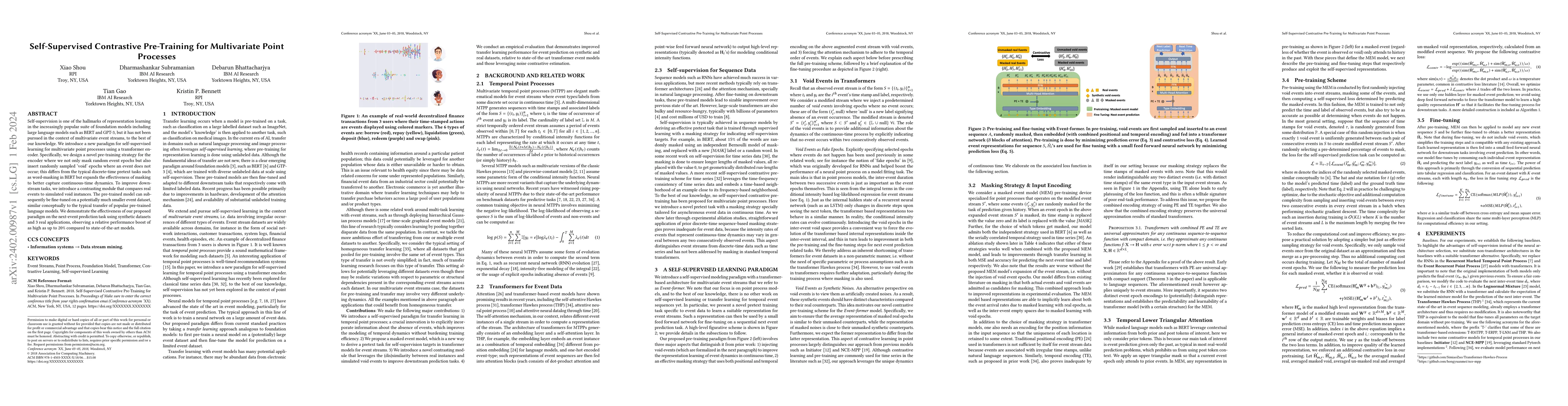 Thumbnail for Self-Supervised Contrastive Pre-Training for Multivariate Point
  Processes