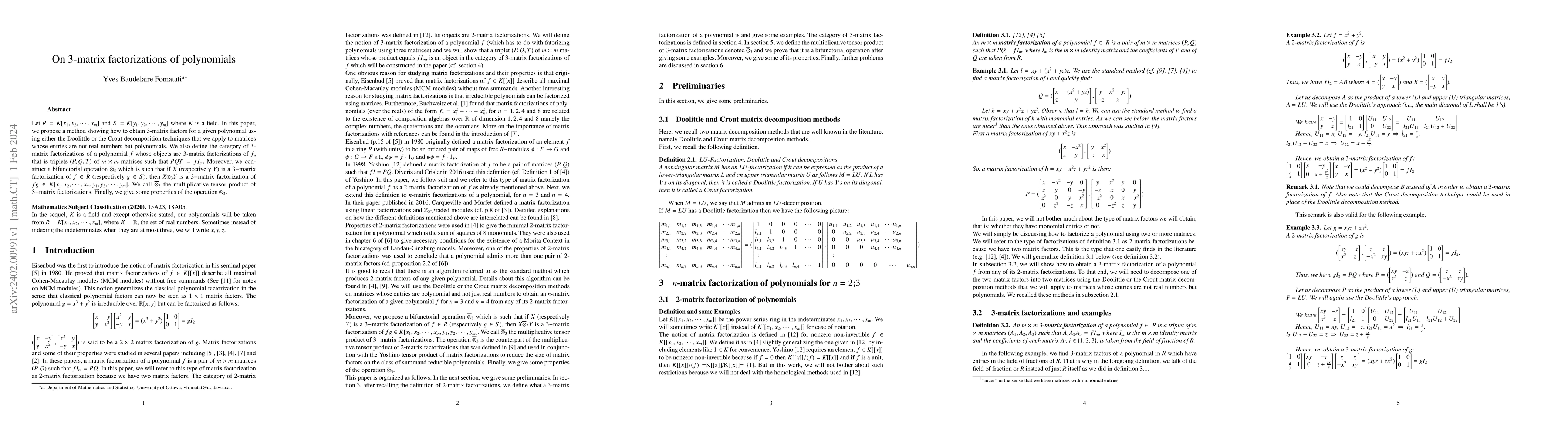 Thumbnail for On 3-matrix factorizations of polynomials