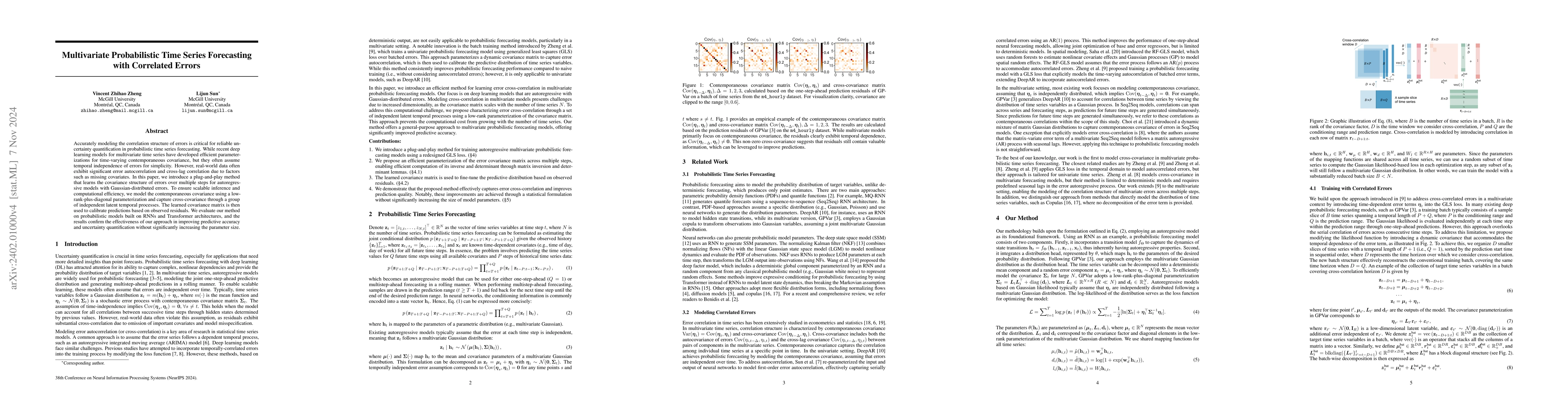 Thumbnail for Multivariate Probabilistic Time Series Forecasting with Correlated
  Errors