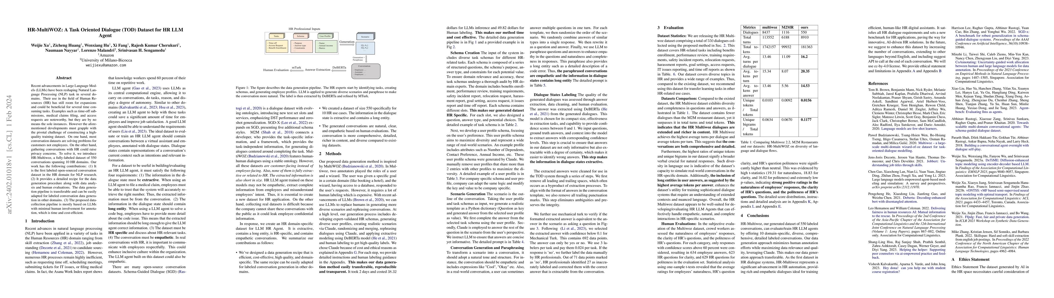 Thumbnail for HR-MultiWOZ: A Task Oriented Dialogue (TOD) Dataset for HR LLM Agent