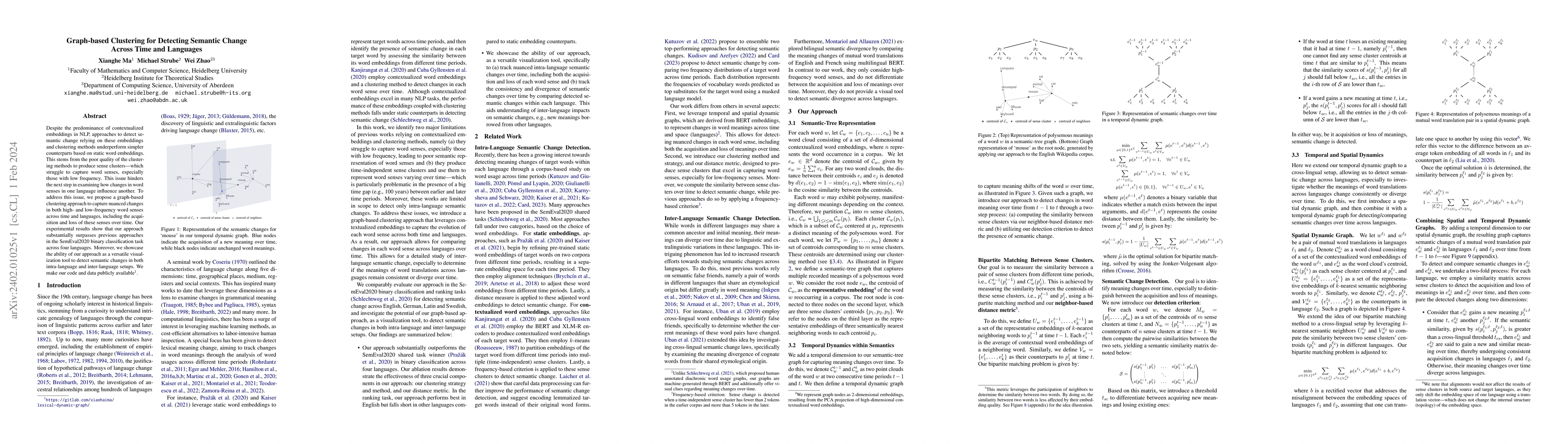 Thumbnail for Graph-based Clustering for Detecting Semantic Change Across Time and
  Languages