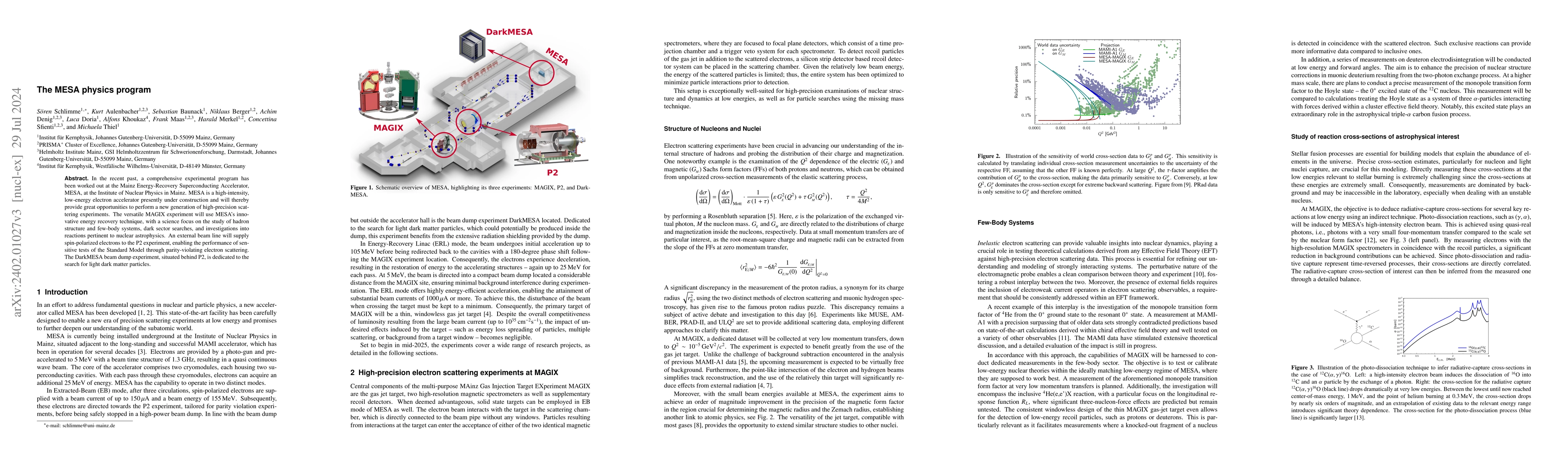 Thumbnail for The MESA physics program