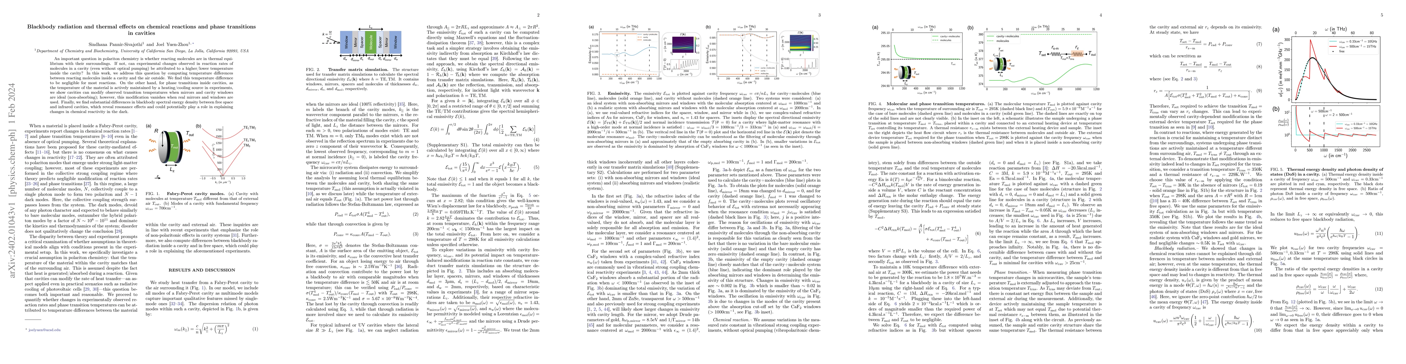 Thumbnail for Blackbody radiation and thermal effects on chemical reactions and phase
  transitions in cavities