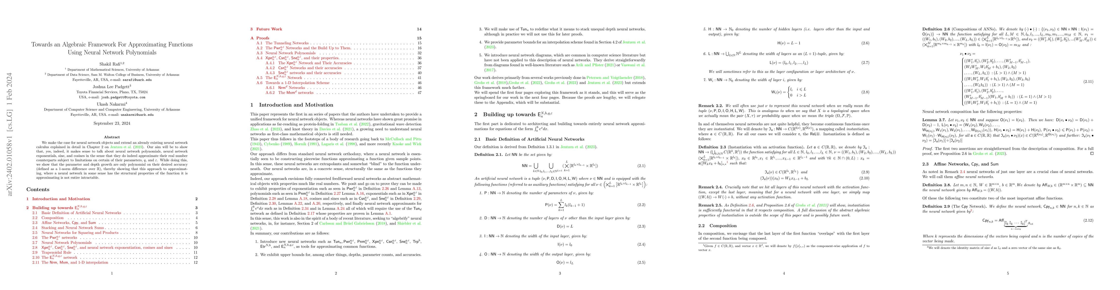 Thumbnail for Towards an Algebraic Framework For Approximating Functions Using Neural
  Network Polynomials