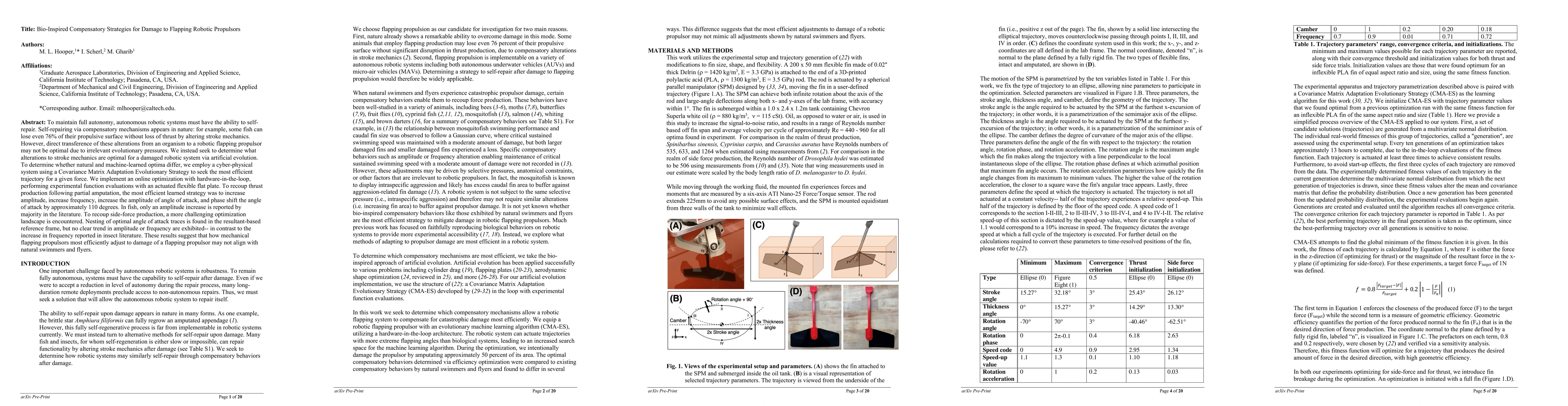Thumbnail for Bio-Inspired Compensatory Strategies for Damage to Flapping Robotic
  Propulsors