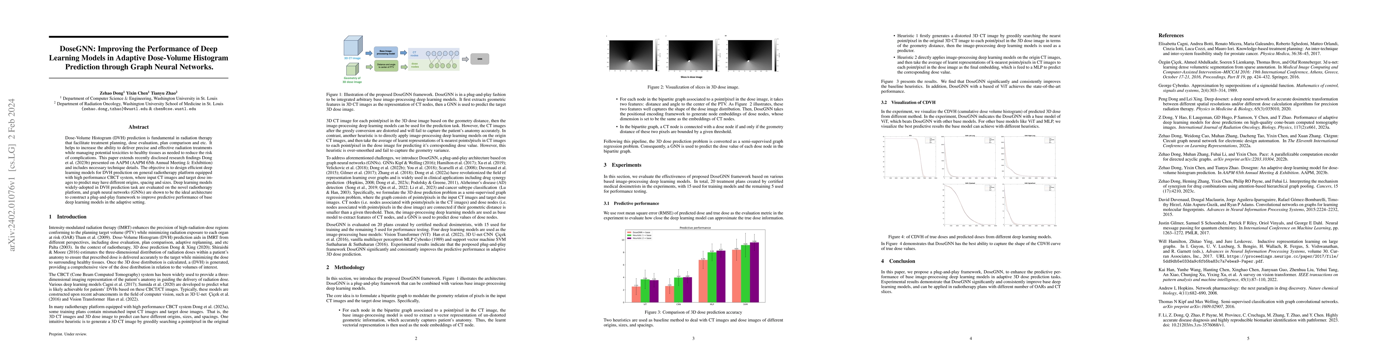 Thumbnail for DoseGNN: Improving the Performance of Deep Learning Models in Adaptive
  Dose-Volume Histogram Prediction through Graph Neural Networks