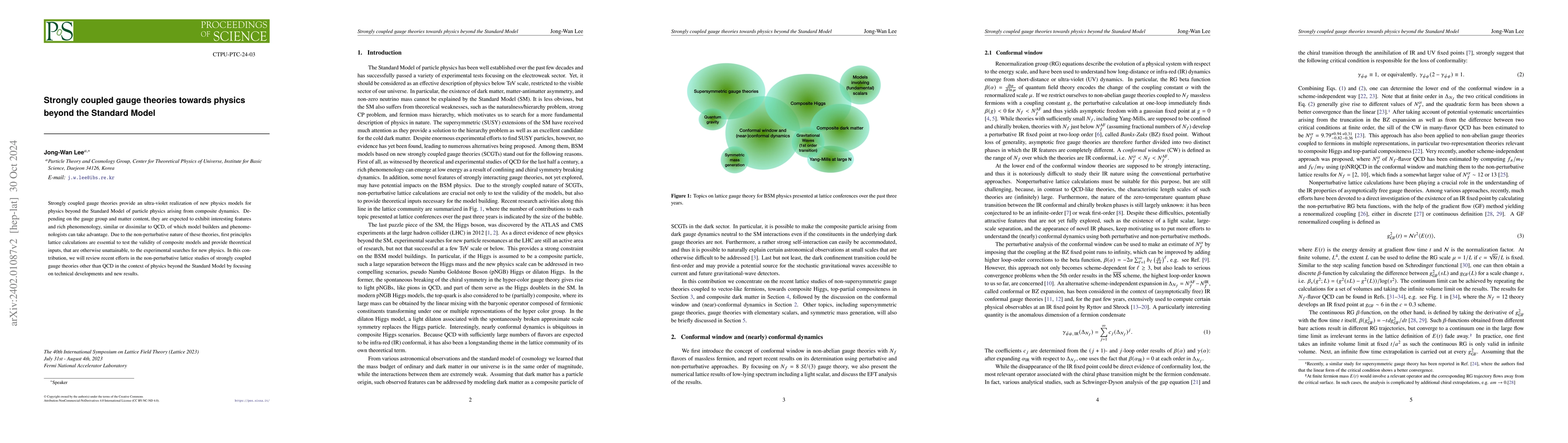 Thumbnail for Strongly coupled gauge theories towards physics beyond the Standard
  Model