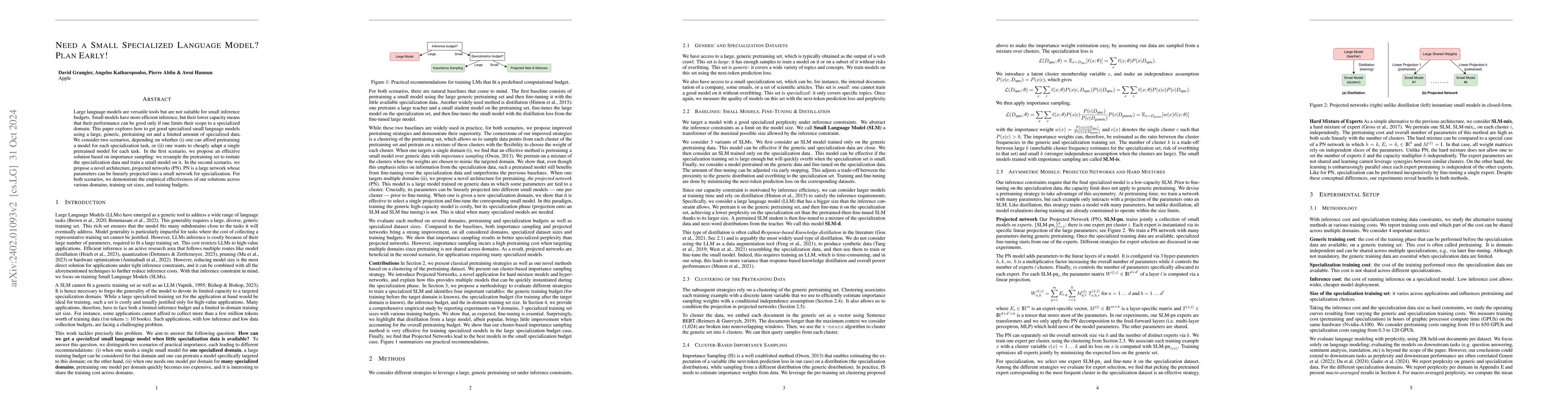 Thumbnail for Specialized Language Models with Cheap Inference from Limited Domain
  Data