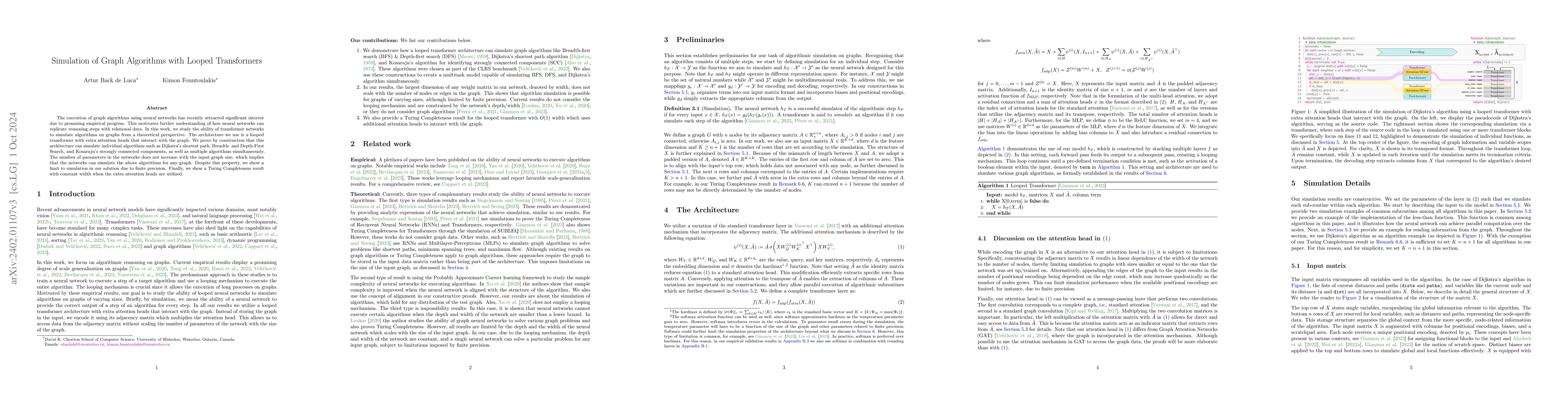 Thumbnail for Simulation of Graph Algorithms with Looped Transformers