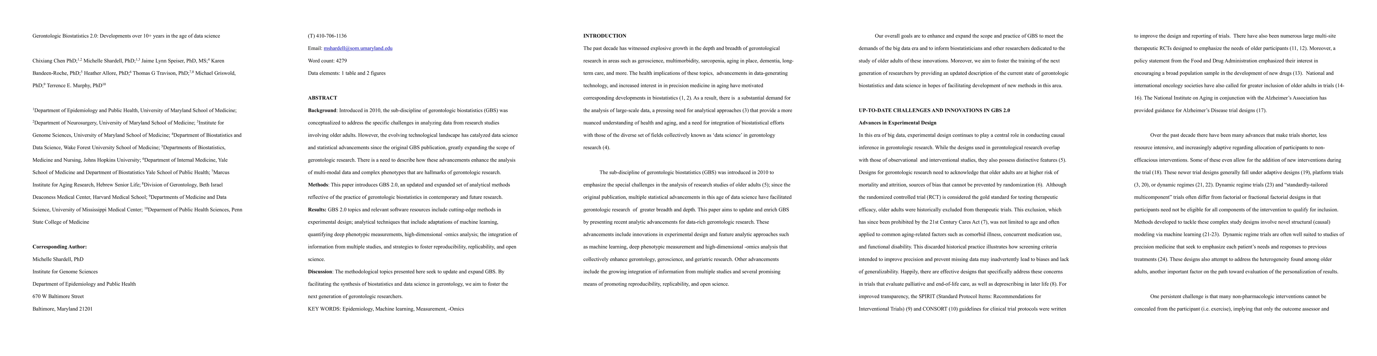Thumbnail for Gerontologic Biostatistics 2.0: Developments over 10+ years in the age
  of data science