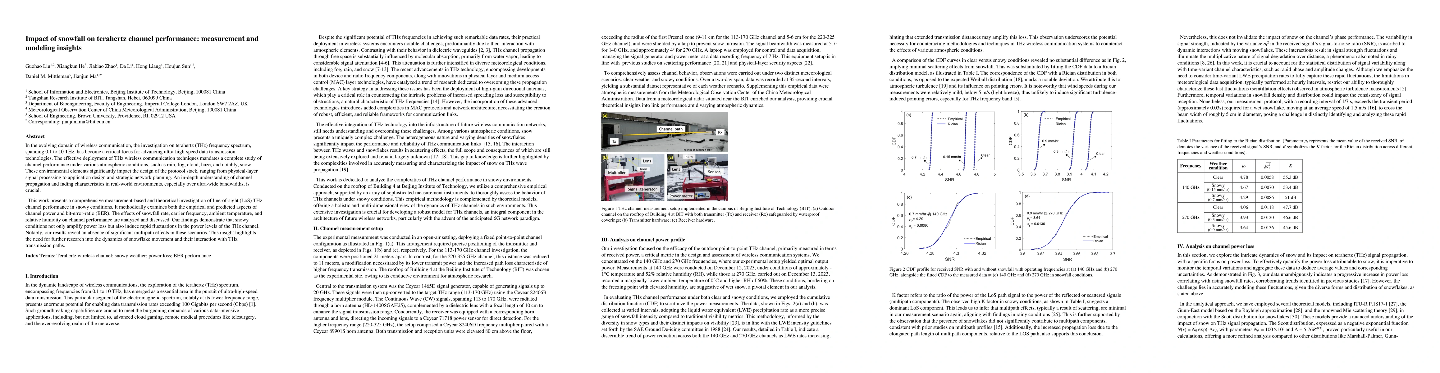 Thumbnail for Impact of snowfall on terahertz channel performance: measurement and
  modeling insights