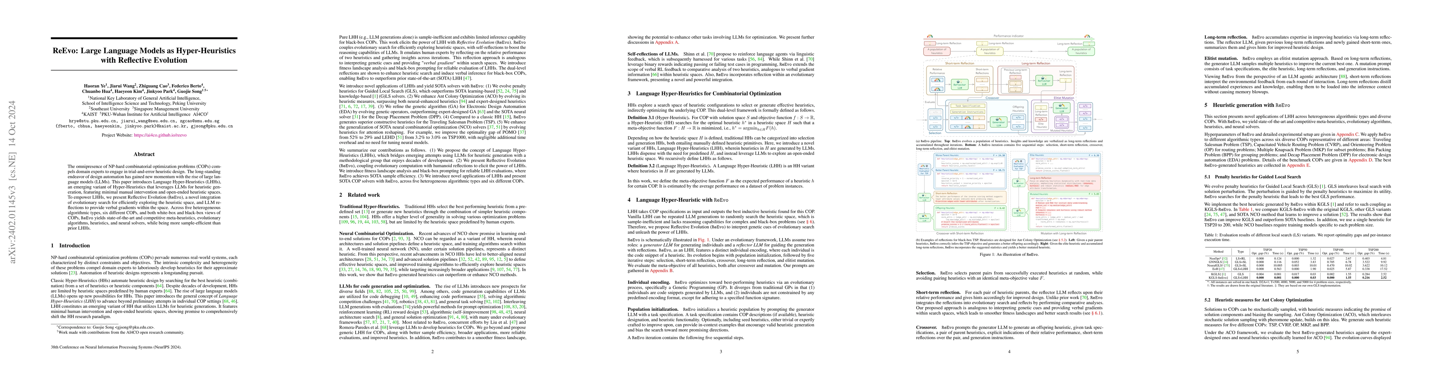Thumbnail for Large Language Models as Hyper-Heuristics for Combinatorial Optimization