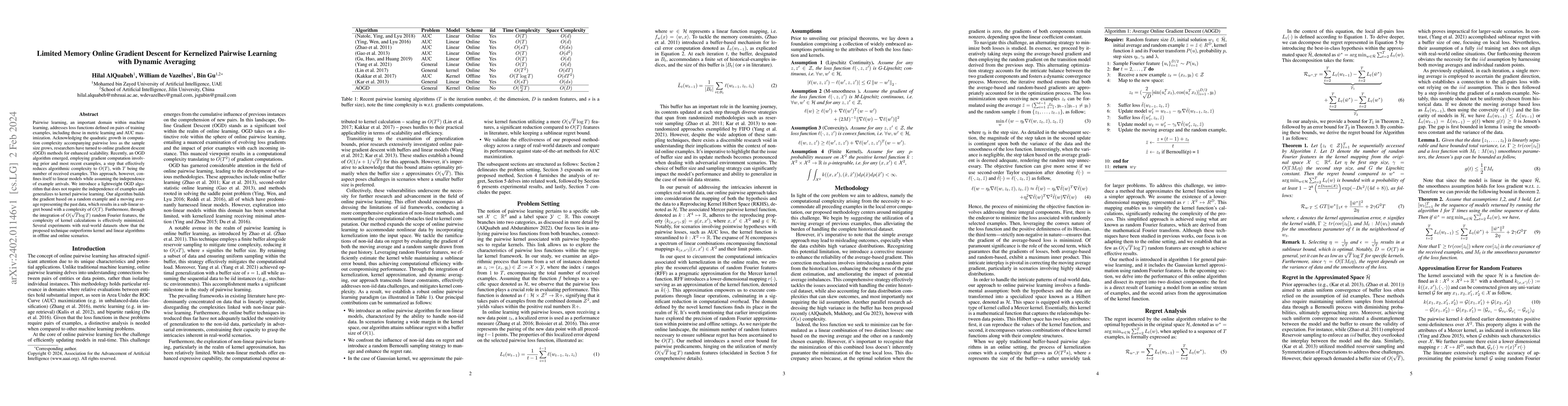 Thumbnail for Limited Memory Online Gradient Descent for Kernelized Pairwise Learning
  with Dynamic Averaging