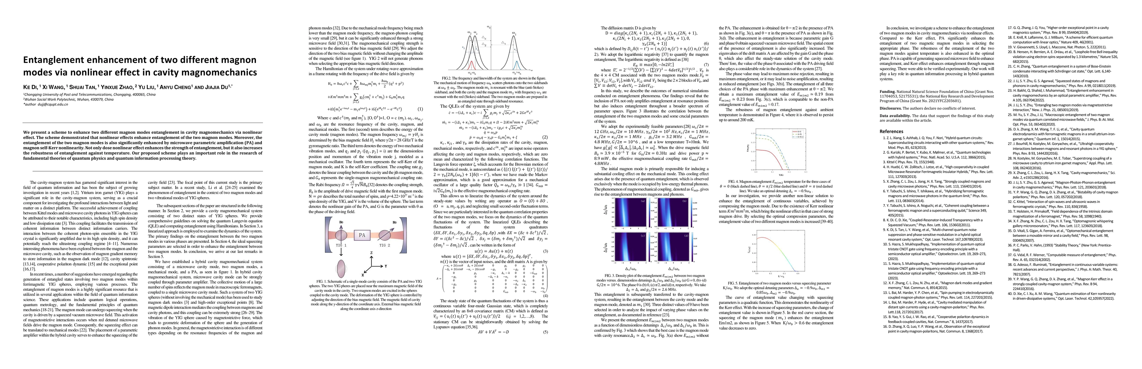 Thumbnail for Entanglement enhancement of two different magnon modes via nonlinear
  effect in cavity magnomechanics