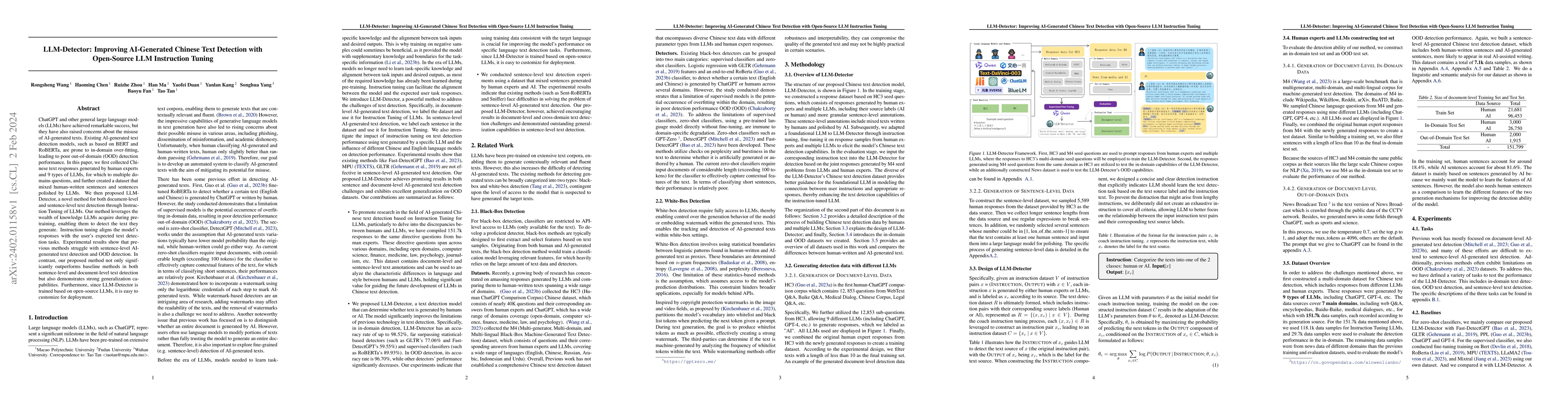 Thumbnail for LLM-Detector: Improving AI-Generated Chinese Text Detection with
  Open-Source LLM Instruction Tuning