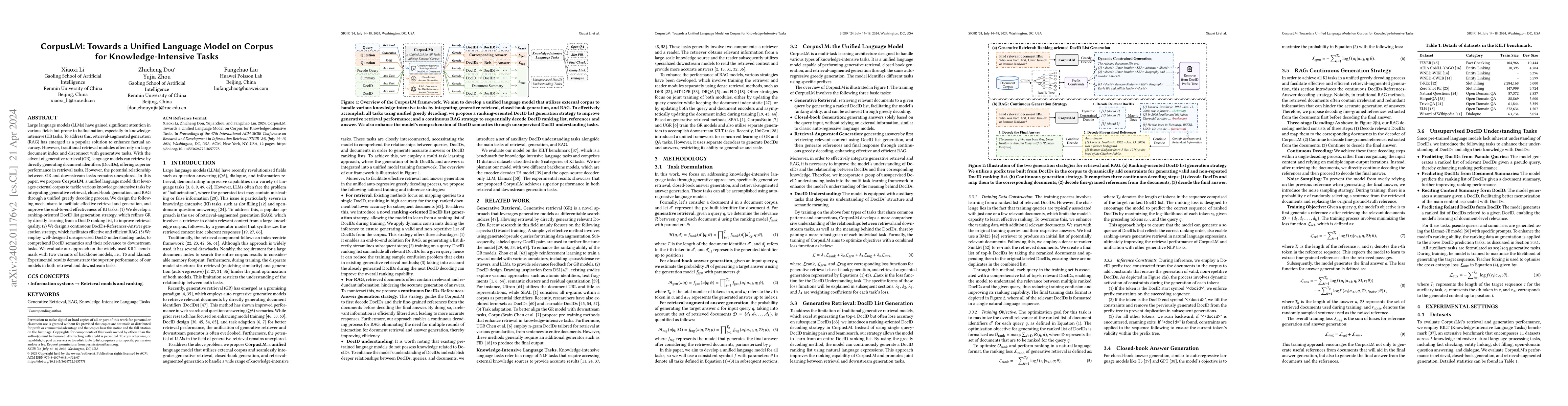 Thumbnail for CorpusLM: Towards a Unified Language Model on Corpus for
  Knowledge-Intensive Tasks