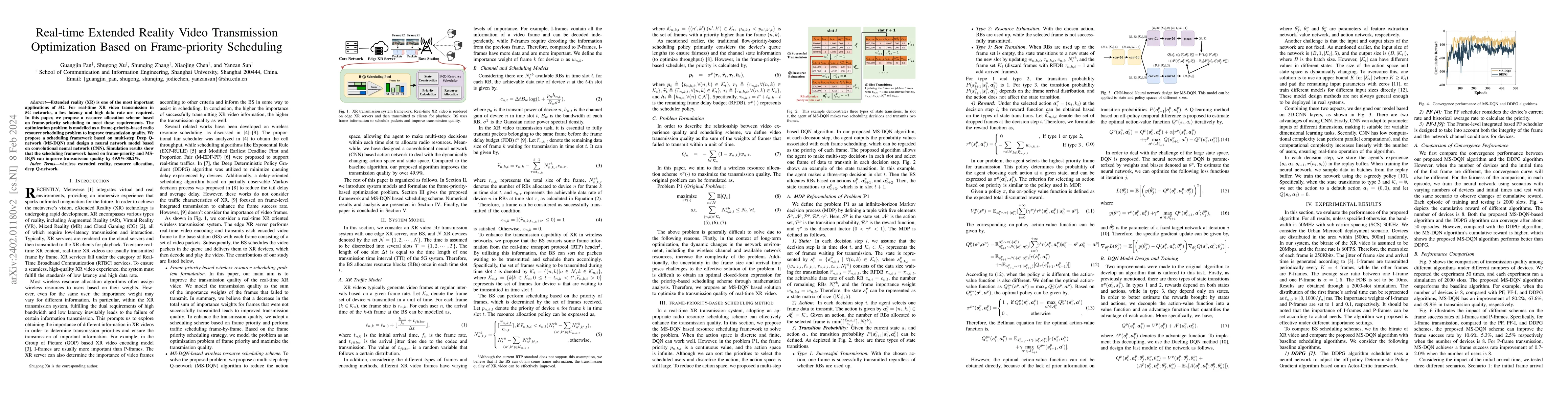 Thumbnail for Real-time Extended Reality Video Transmission Optimization Based on
  Frame-priority Scheduling