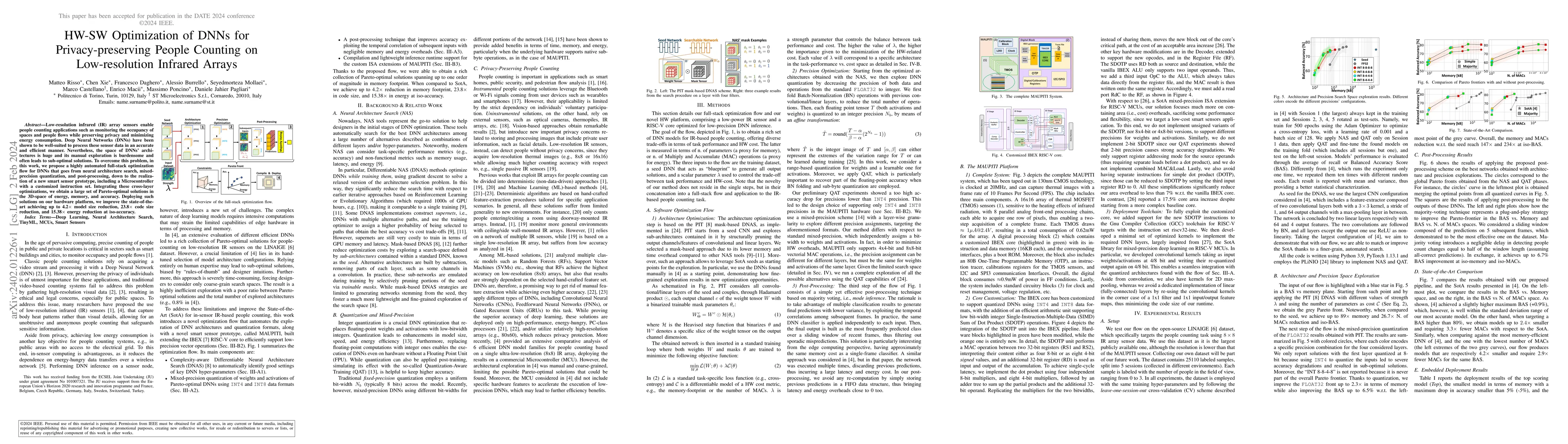 Thumbnail for HW-SW Optimization of DNNs for Privacy-preserving People Counting on
  Low-resolution Infrared Arrays