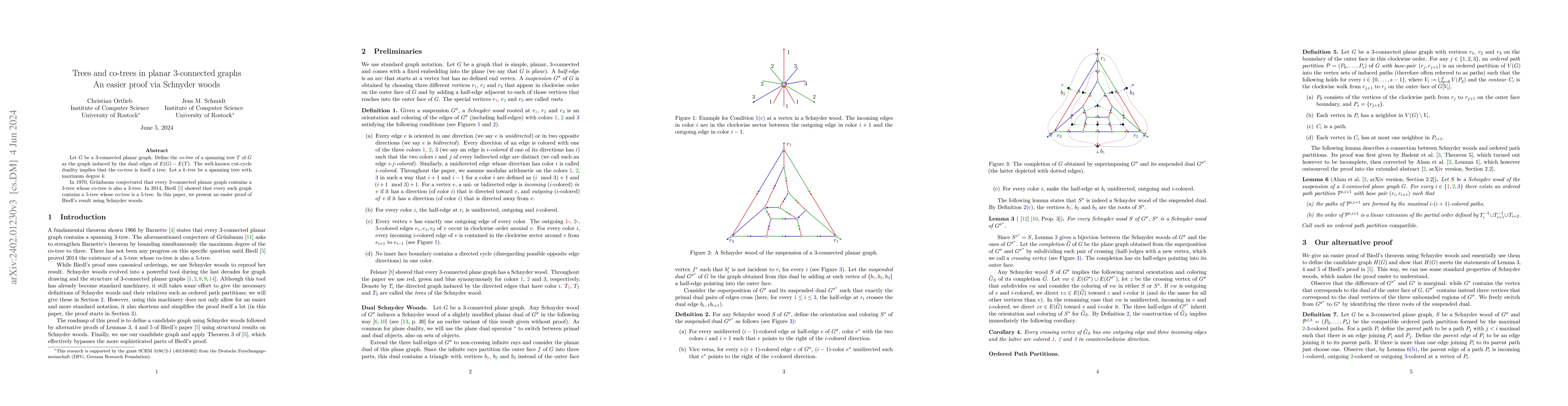 Thumbnail for Trees and co-trees in planar 3-connected graphs An easier proof via
  Schnyder woods