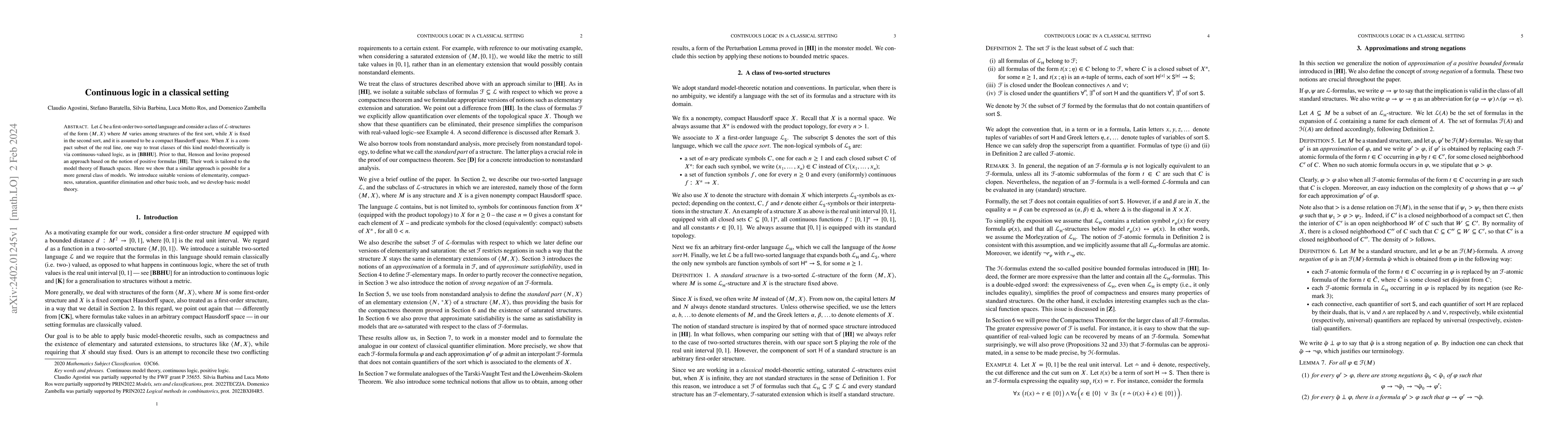 Thumbnail for Continuous logic in a classical setting