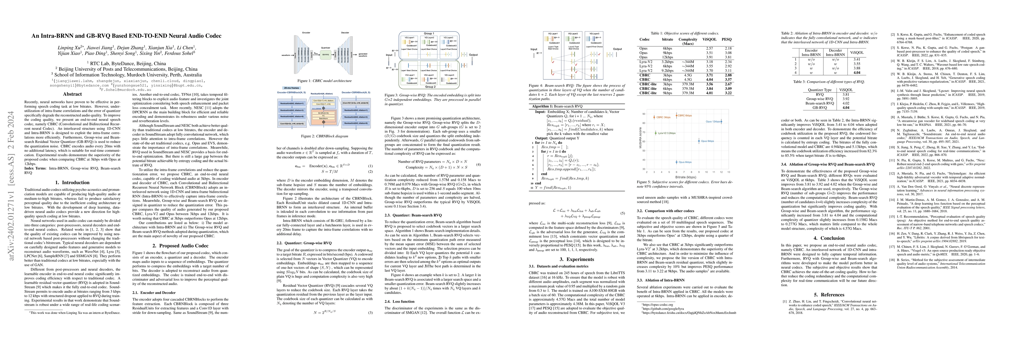 Thumbnail for An Intra-BRNN and GB-RVQ Based END-TO-END Neural Audio Codec