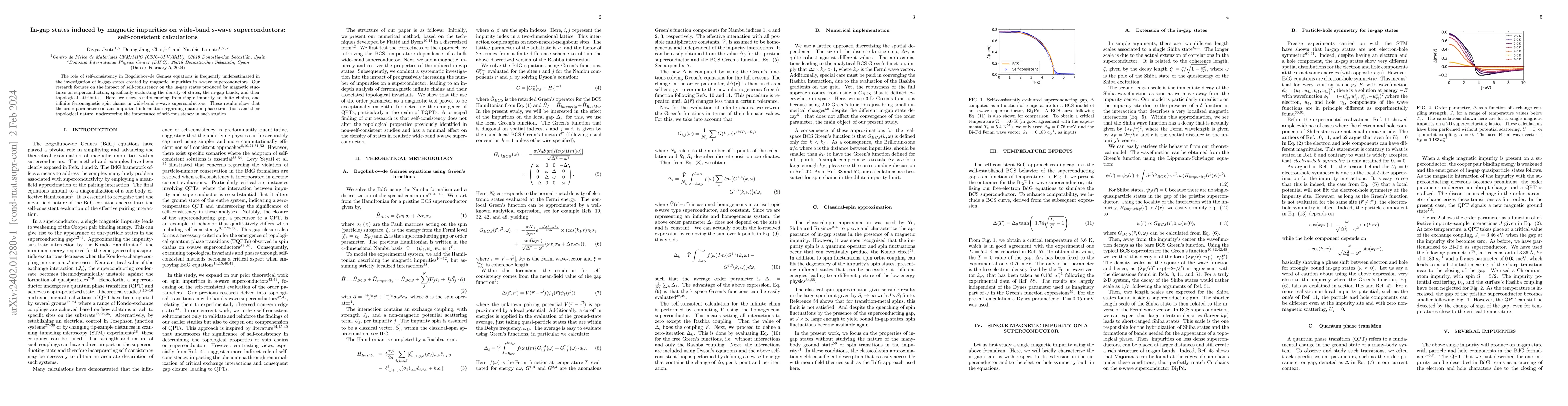 Thumbnail for In-gap states induced by magnetic impurities on wide-band s-wave
  superconductors: self-consistent calculations