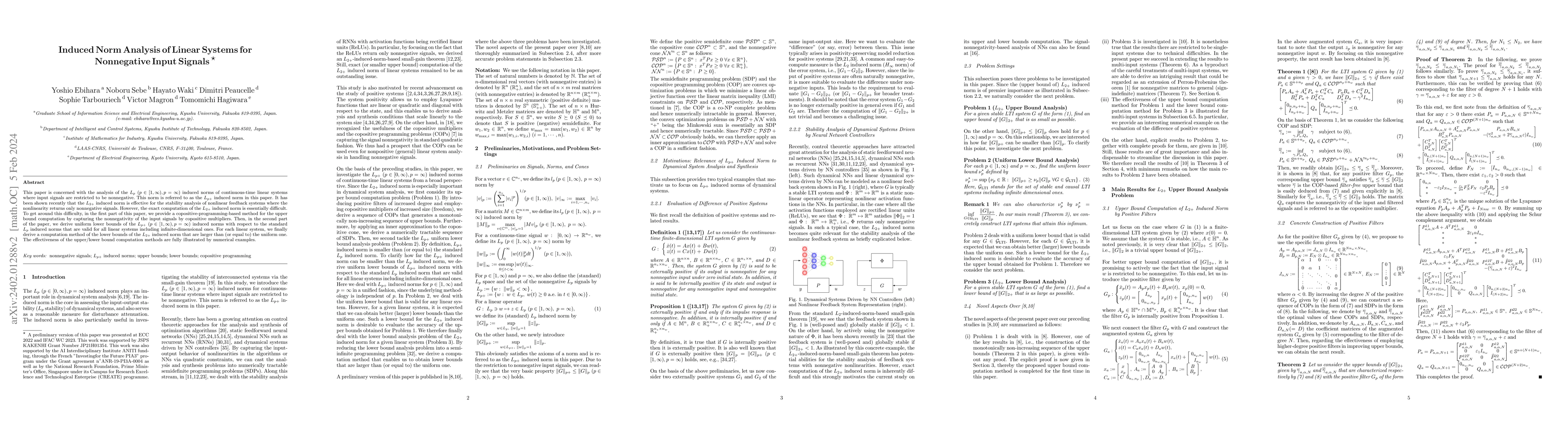 Thumbnail for Induced Norm Analysis of Linear Systems for Nonnegative Input Signals